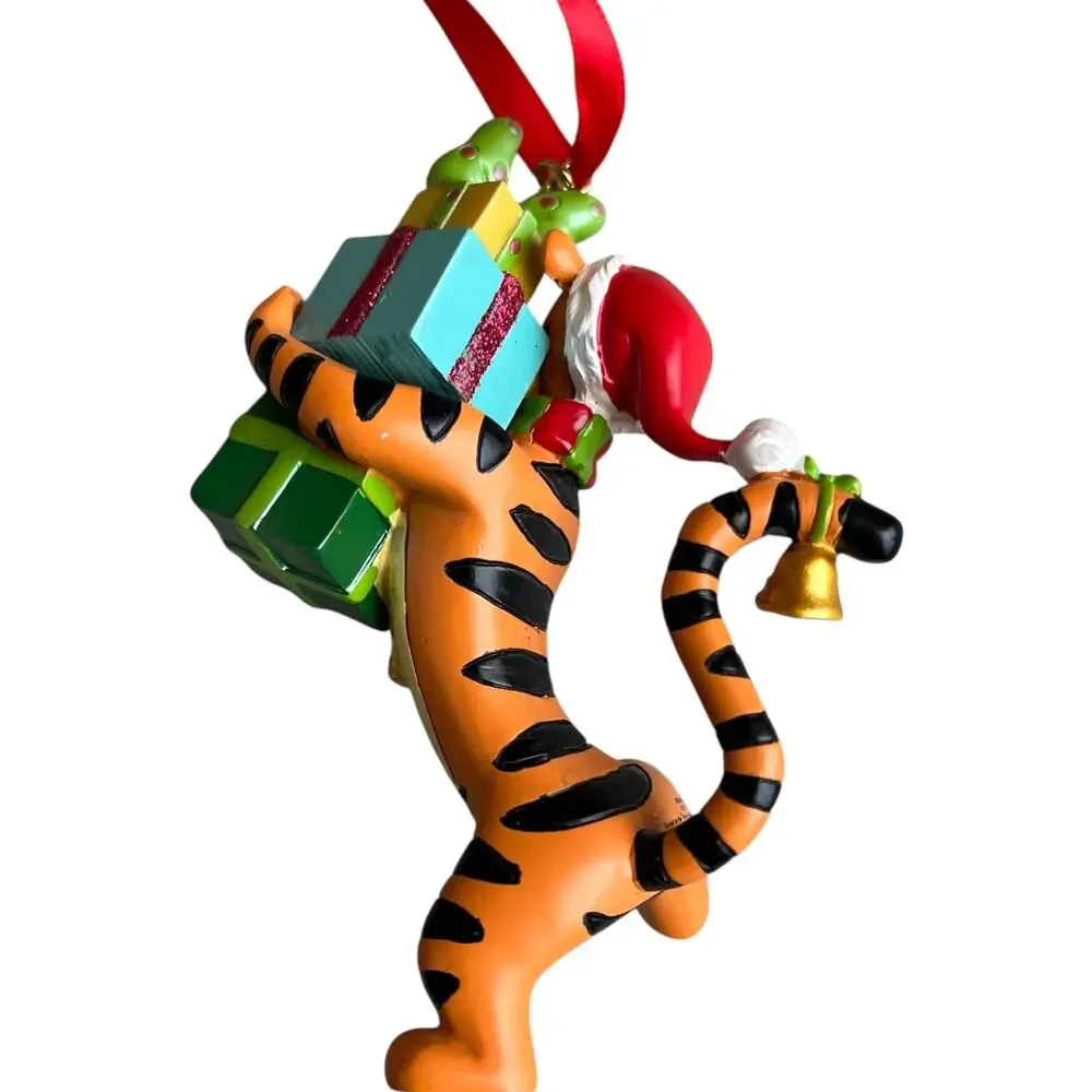 Disney Store 2015 Winnie the Pooh Tigger Santa Gifts Holiday Ornament
